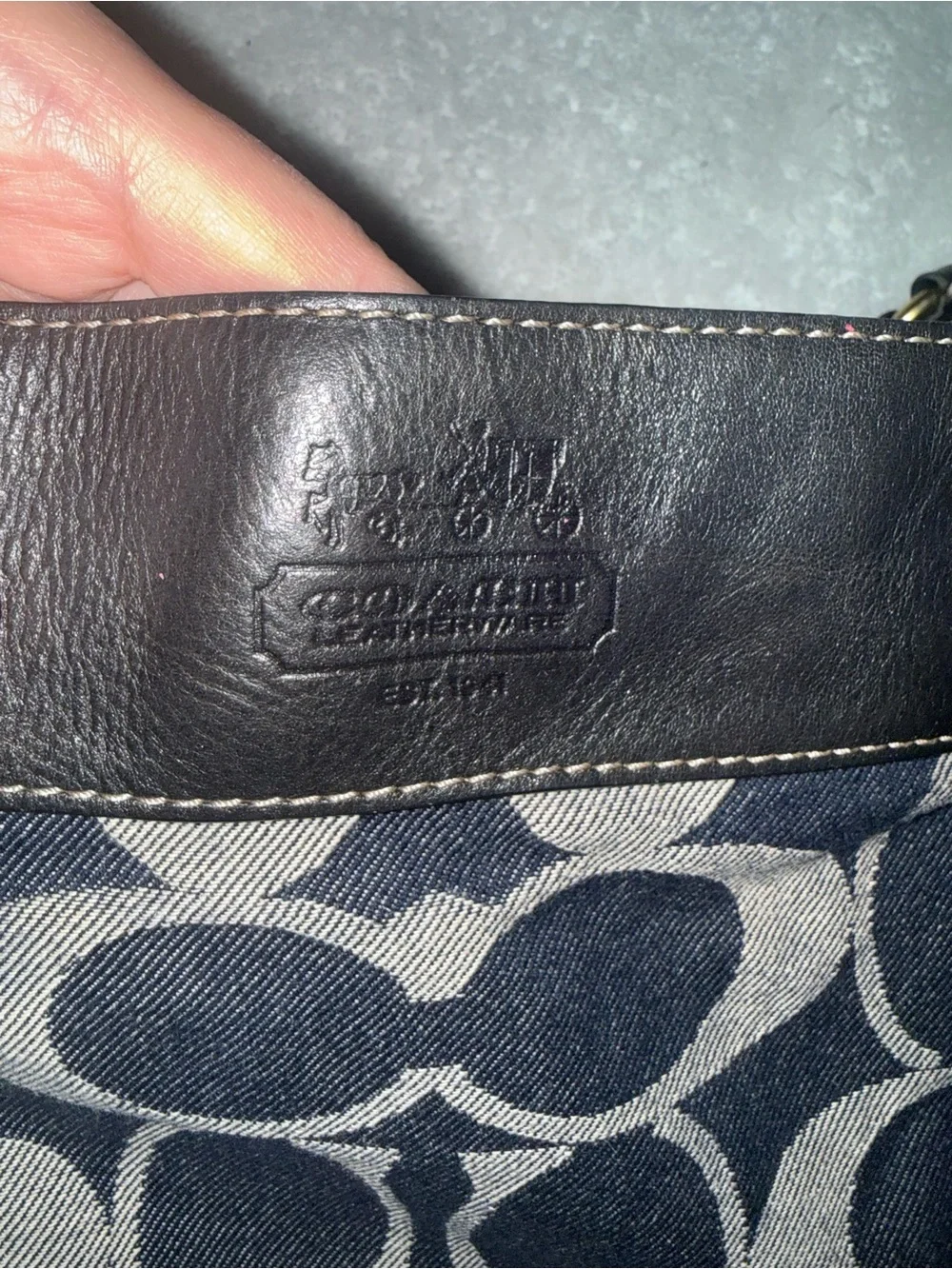 Coach vintage blue denim hobo bag